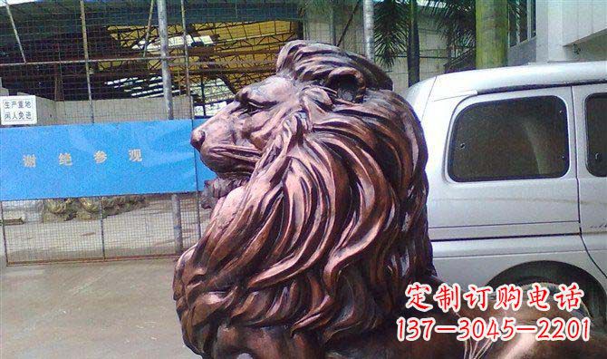 兰州紫铜西洋狮子铜雕 (2)