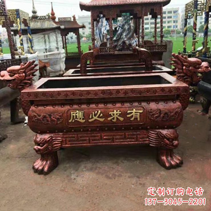 兰州紫铜香炉雕塑