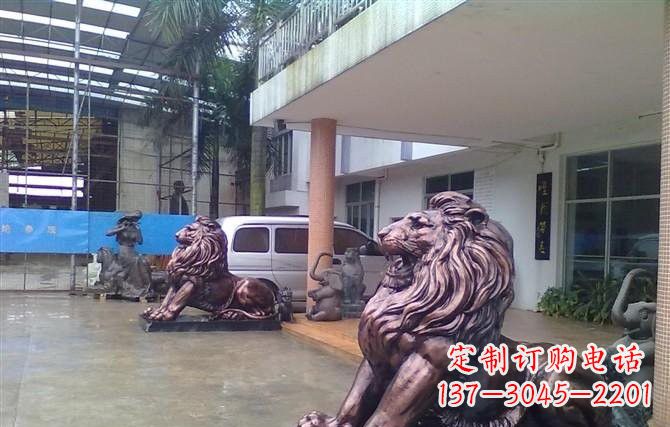 兰州紫铜西洋狮子铜雕