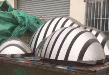 兰州假山雕塑-城市花园不锈钢抽象立体山形山峦造型